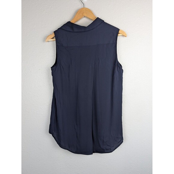 Banana Republic Shirt Womens Small Petite Silk Sleeveless Button Up Top - Picture 2 of 8